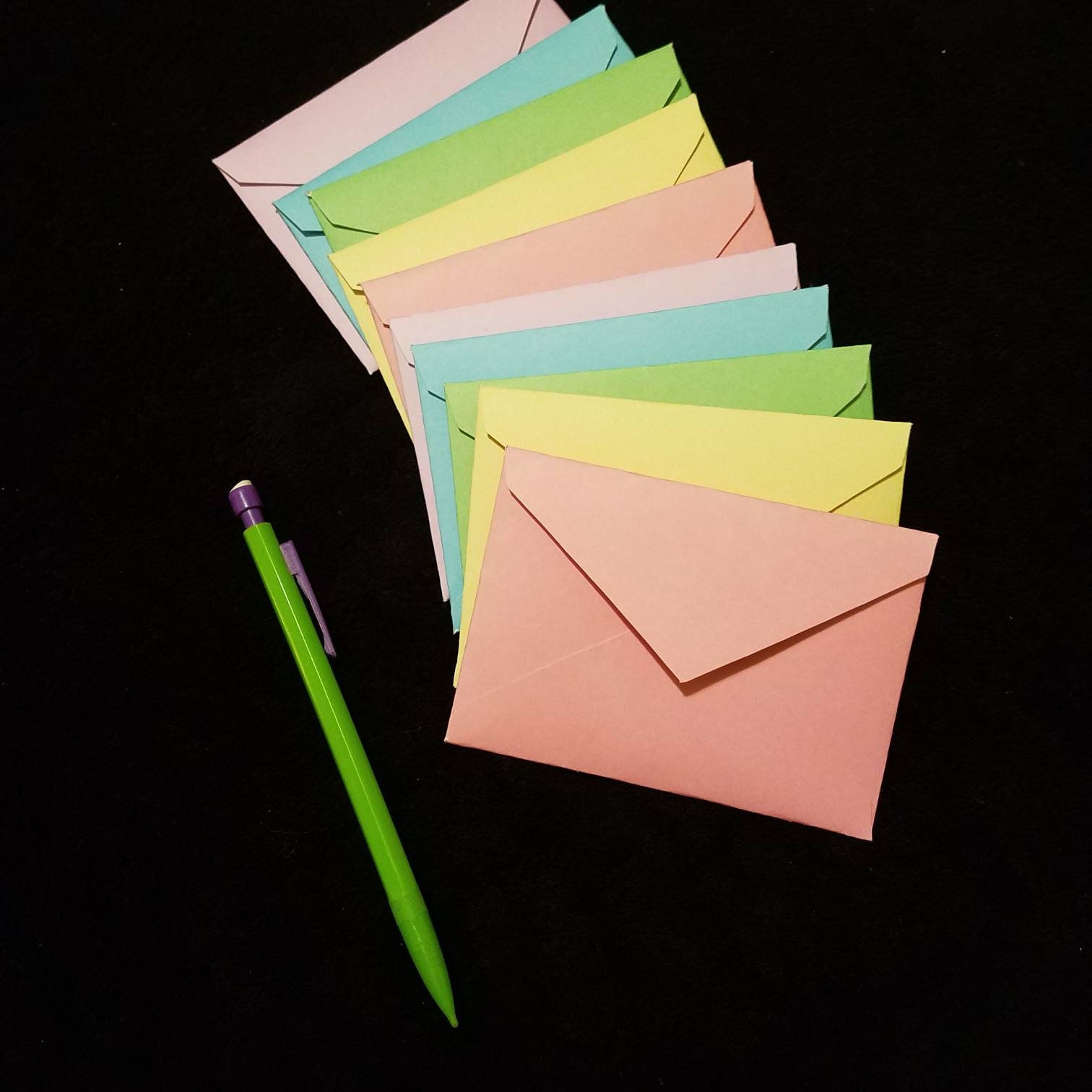 Small Pastel Rainbow Envelopes 10pc Etsy