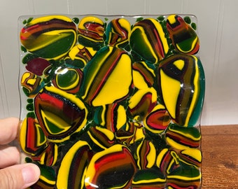 Fused Glass Puddle Plate