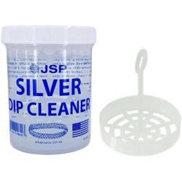 JSP Sterling Silver Dip Cleaner Tarnish Remover 925 Solution de nettoyage de bijoux 8oz