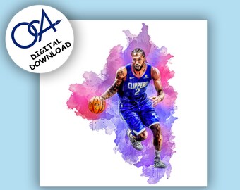 art print handmade printable Luka Doncic watercolor print poster any room wall decor digital download gift home decor