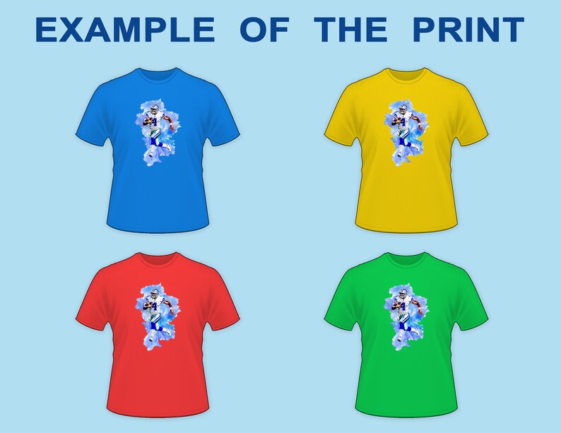 Dak Prescott Watercolor Print Poster Digital Download Gift Etsy