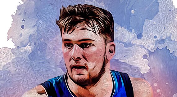 art print handmade printable Luka Doncic watercolor print poster any room wall decor digital download gift home decor
