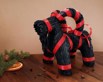 Extra Large Swedish Yule Goat (Julbock) - Black