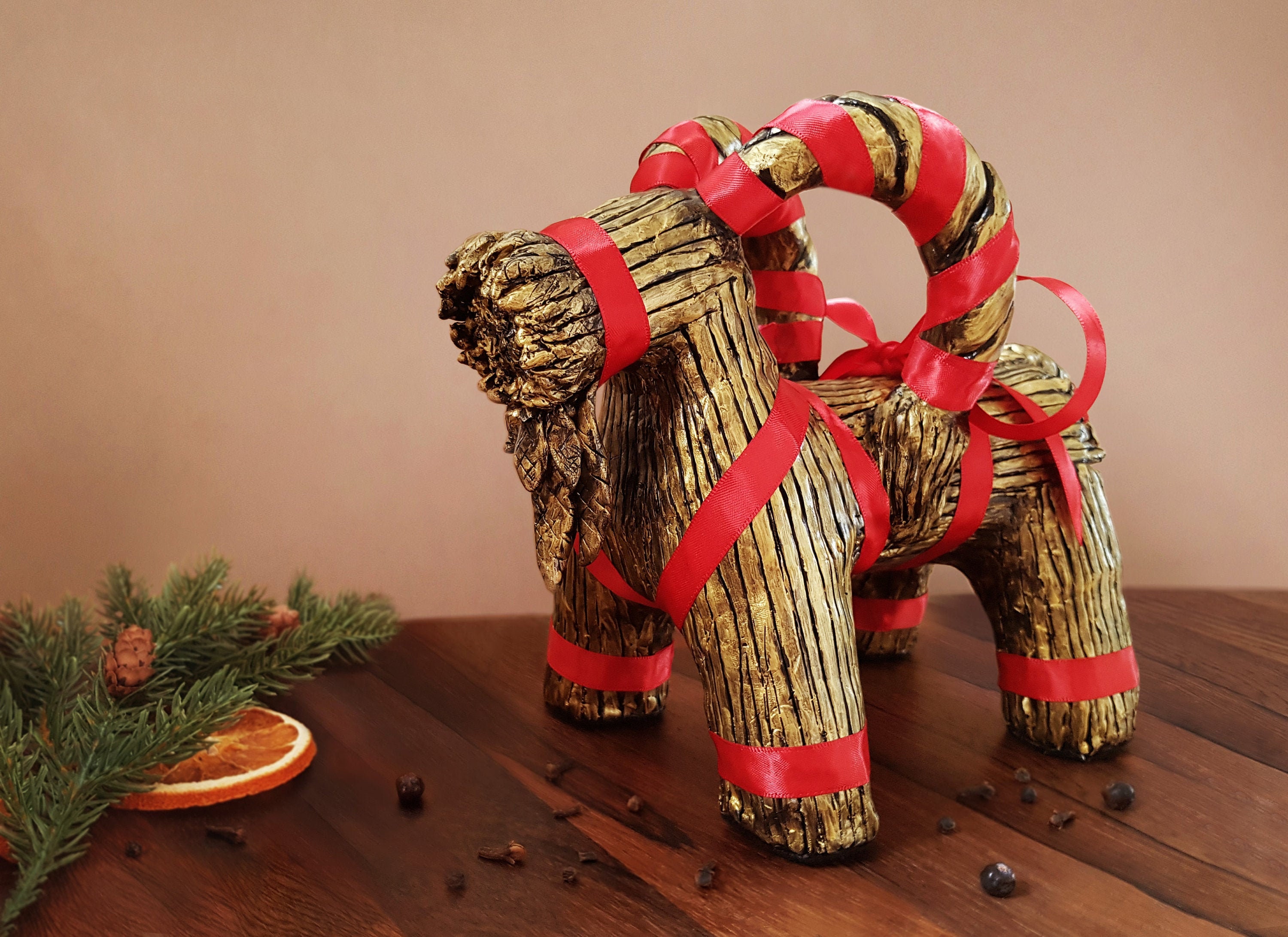 Extra Large Swedish Yule Goat julbock Gold Etsy Israel