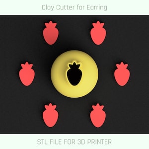 Strawberry Micro Clay Cutter, Mini Clay Tools, 3D-printerbestand, Digitale download