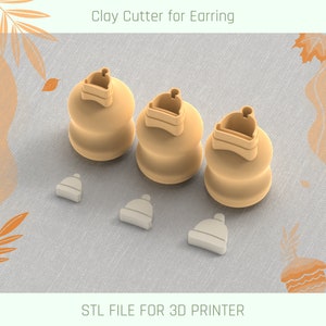 Hat Polymer Clay Cutter, Tiny Cutters, Micro Clay Cutters, 3 Sizes, Digital File