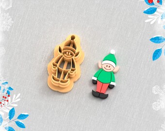 Elf Christmas Earring Clay Cutter: 5 Sizes, STL File (Digital Download)