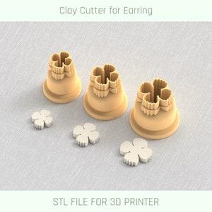Flower Mini Clay Cutter 3 Sizes | Polymer Clay Cutters | Micro Cutters | Earring Making | Digital File