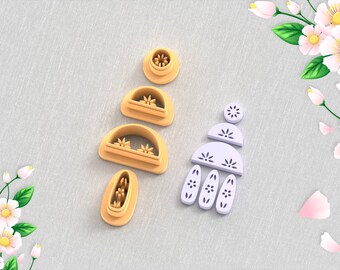 Ceramic Azulejo-Style Earring Q Clay Cutter, Earring Clay Cutter, 5 Sizes, STL Earring, Digital STL File