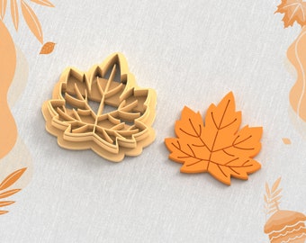 Sugar Maple Leaf Clay Cutter, Autumn Clay Cutter, 5 Sizes, STL Earring, Digital STL File