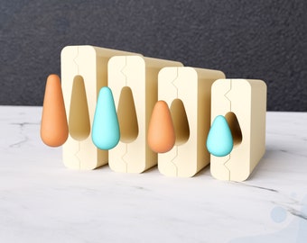 Polymer Clay Teardrop Shape Bead Roller, 30-25-20-15mm, Custom Bead Roller, Bead Making Tool, 3D Printer File, Digital Download