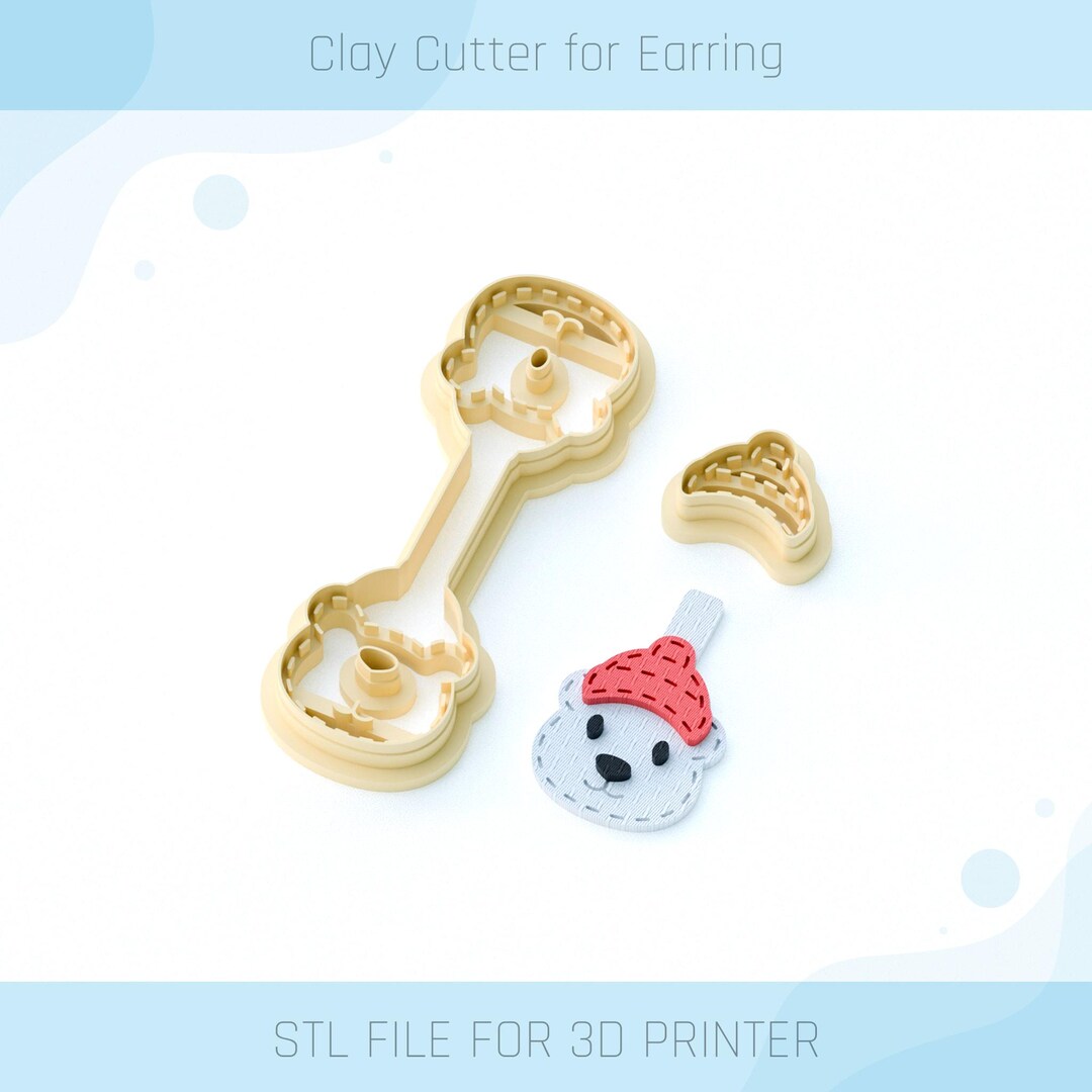 Polar Bear Keychain Clay Cutter, Stitch Keychain Cutters, 3 Sizes, STL ...