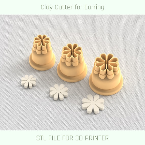 Flower Mini Clay Cutter 3 Sizes Polymer Clay Cutters Micro Etsy