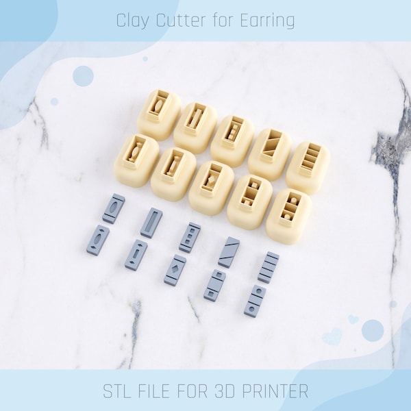 Book Pack for Shelves Clay Cutter, Shelves Accessories Big Bundle, Bookshelf Clay Cutter, 5 Sizes, STL Earring, Digital STL File