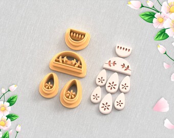 Azulejo Earring Clay Cutter: 5 Sizes, STL File (Digital Download)
