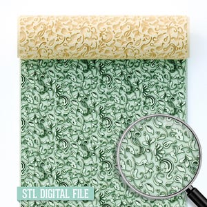 Elegante Textur Keramik Walze: Modellieren & Sculpting STL Datei (Digitaler Download)