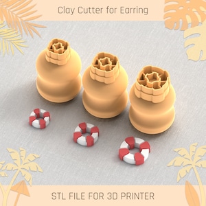 Lifebuoy Mini Clay Cutter 3 Sizes | Summer Mini Clay Cutters | Micro Cutters | Earring Making | Digital File