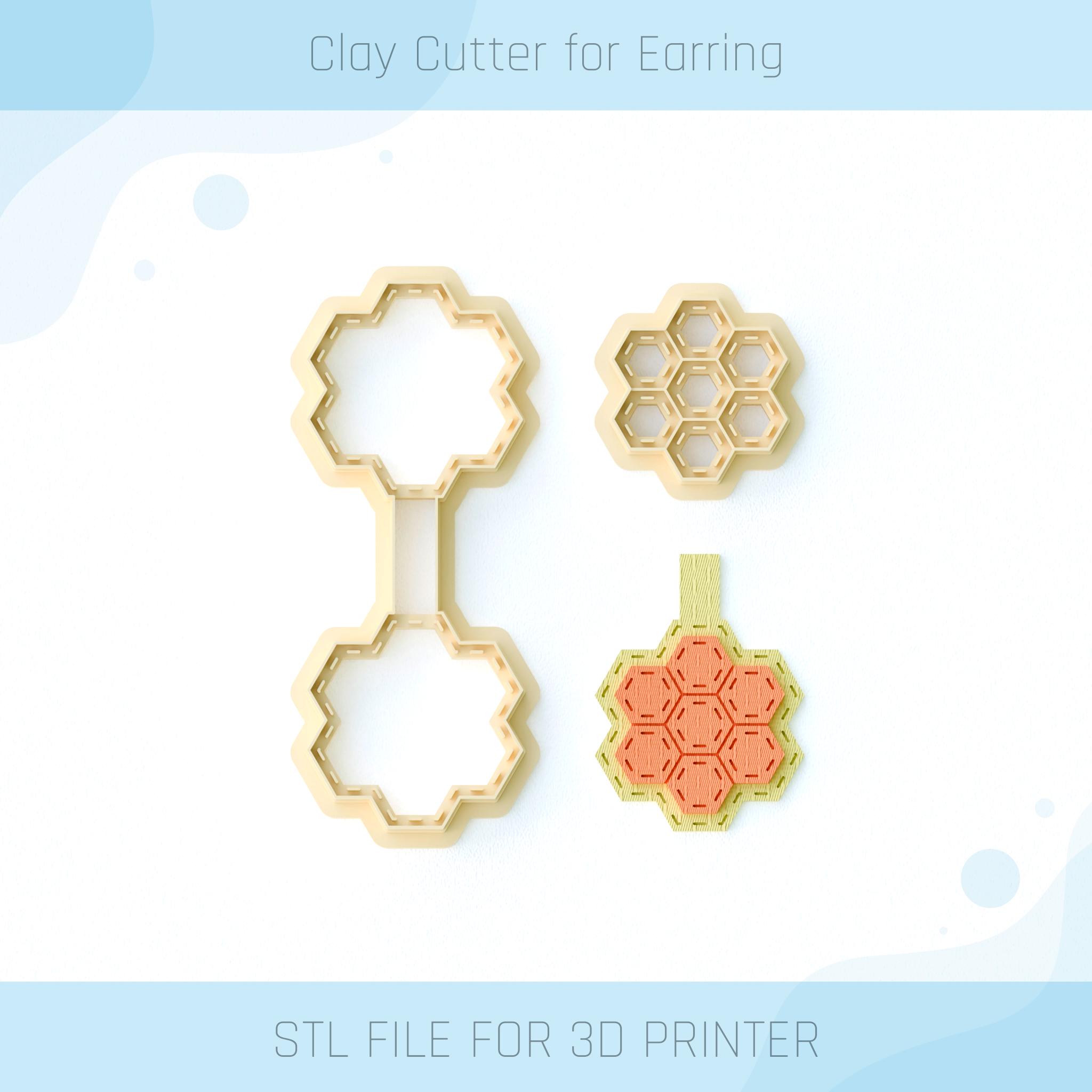 Honeycomb Keychain Cutter, Stitch Keychain Cutters, 3 Sizes, STL ...