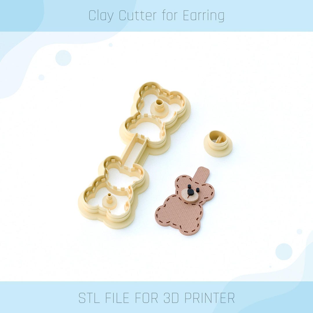 Teddy Bear Leather Keychain Cutter, Stitch Keychain Cutters, 3 Sizes ...