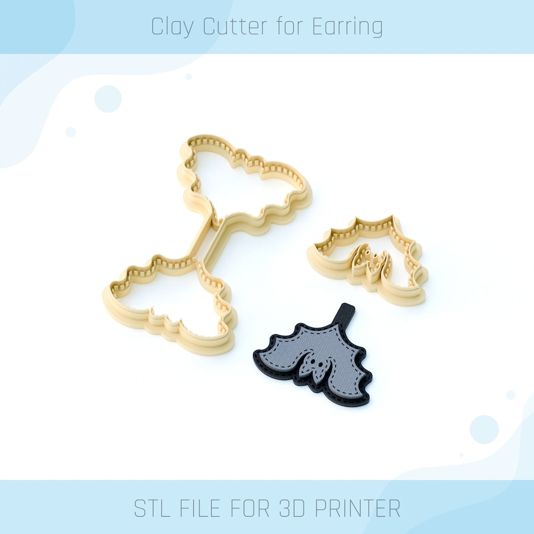 Bat Leather Keychain Clay Cutter, Stitch Keychain Cutters, 3 Sizes, STL ...