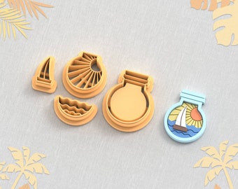 サマーボトル ポリマークレイカッター | デジタルSTLファイル | 6