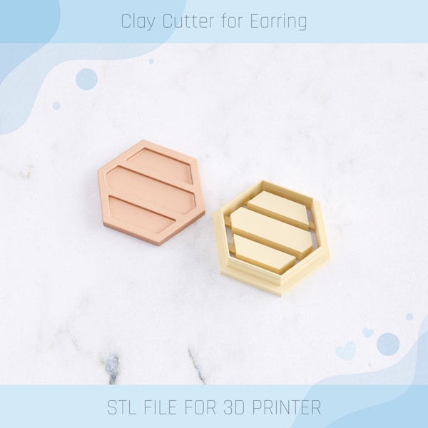 Shelves B Clay Cutter, Bookshelf Clay Cutter, 4 Sizes, STL Earring, Digital STL File