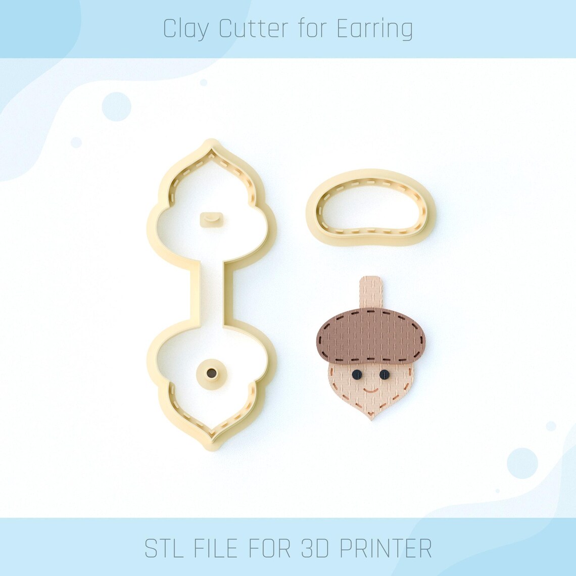 Acorn Leather Keychain Cutter, Stitch Keychain Cutters, 3 Sizes, STL ...
