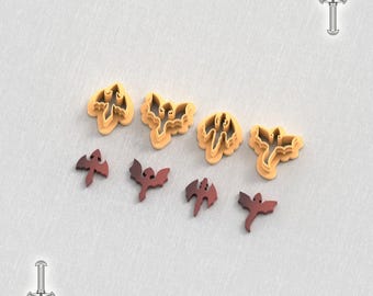 Dragon Earring Clay Cutter Set: 6 Sizes, STL File (Digital Download)