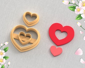 Heart Earring Clay Cutter: Valentine's Day STL File (Digital Download)