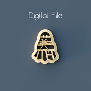 Ghost with Frog Clay Cutter, Halloween Clay Cutter, 5 Sizes, STL Earring, Digital STL File