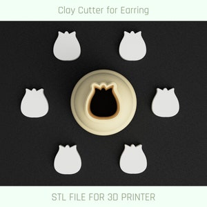 Rose Micro Clay Cutter, Mini Clay Tools, 3D Printer File, Digital Download