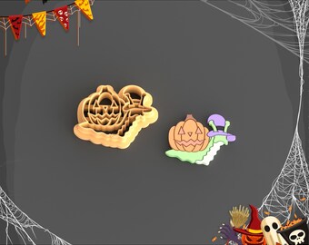 Witch Snail Clay Cutter: Halloween Earring STL File, 5 Sizes (Digital Download)