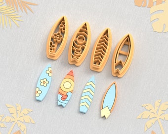 Surfboard Clay Cutters: Summer Earring STL File (4 Sizes)