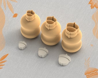 Nut Polymer Clay Cutter, Tiny Cutters, Micro Clay Cutters, 3 Sizes, Digital File