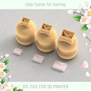 Micro Valentine Briefumschlag Mini Clay Cutter 3 Größen | Polymer Clay Cutters | Micro Cutters | Ohrringe machen | Digitale Datei