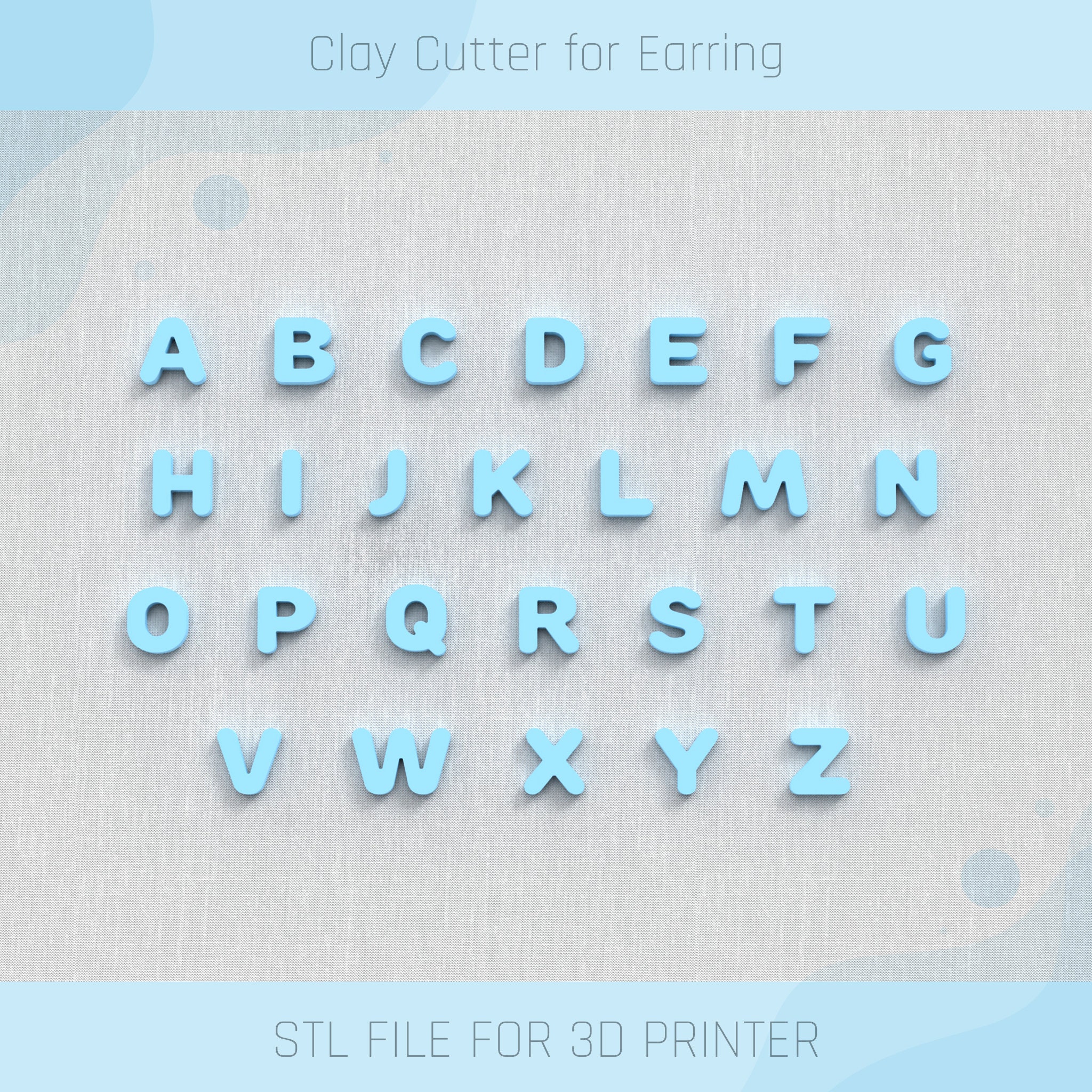 Puocaon Letters Polymer Clay Cutters - 40 Pcs Alphabet Numbers Clay Earring Cutters Customized Jewelry Design Supplies