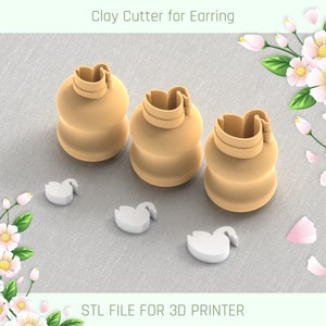 Valentine Sven Mini Tonschneider 3 Größen | Polymer Clay Cutters | Micro Cutters | Ohrringe machen | Digitale Datei