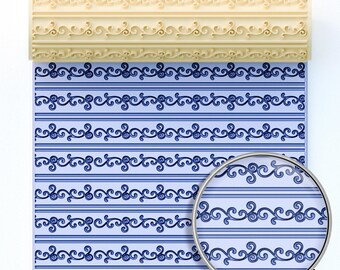 Elegant Line Texture Keramik Roller: Modellieren & Sculpting STL Datei (Digitaler Download)