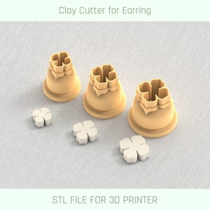 Flower Mini Clay Cutter 3 Sizes | Polymer Clay Cutters | Micro Cutters | Earring Making | Digital File