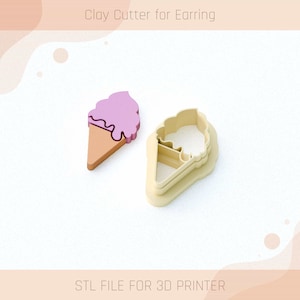 Eis Clay Cutter, Polymer Clay Cutter, 3D Drucker STL, 5 Größen, Digitale STL Datei