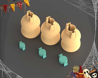 Candy Polymer Clay Cutter, Tiny Cutters, Micro Clay Cutters, 3 Sizes, Digital File