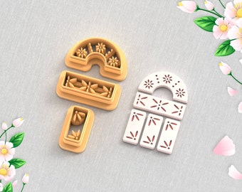 Azulejo Earring Clay Cutter: 5 Sizes, STL File (Digital Download)