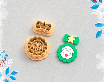 Hond- en kerstboomoorbellenkleisnijderset: 5 maten (digitaal STL-bestand)