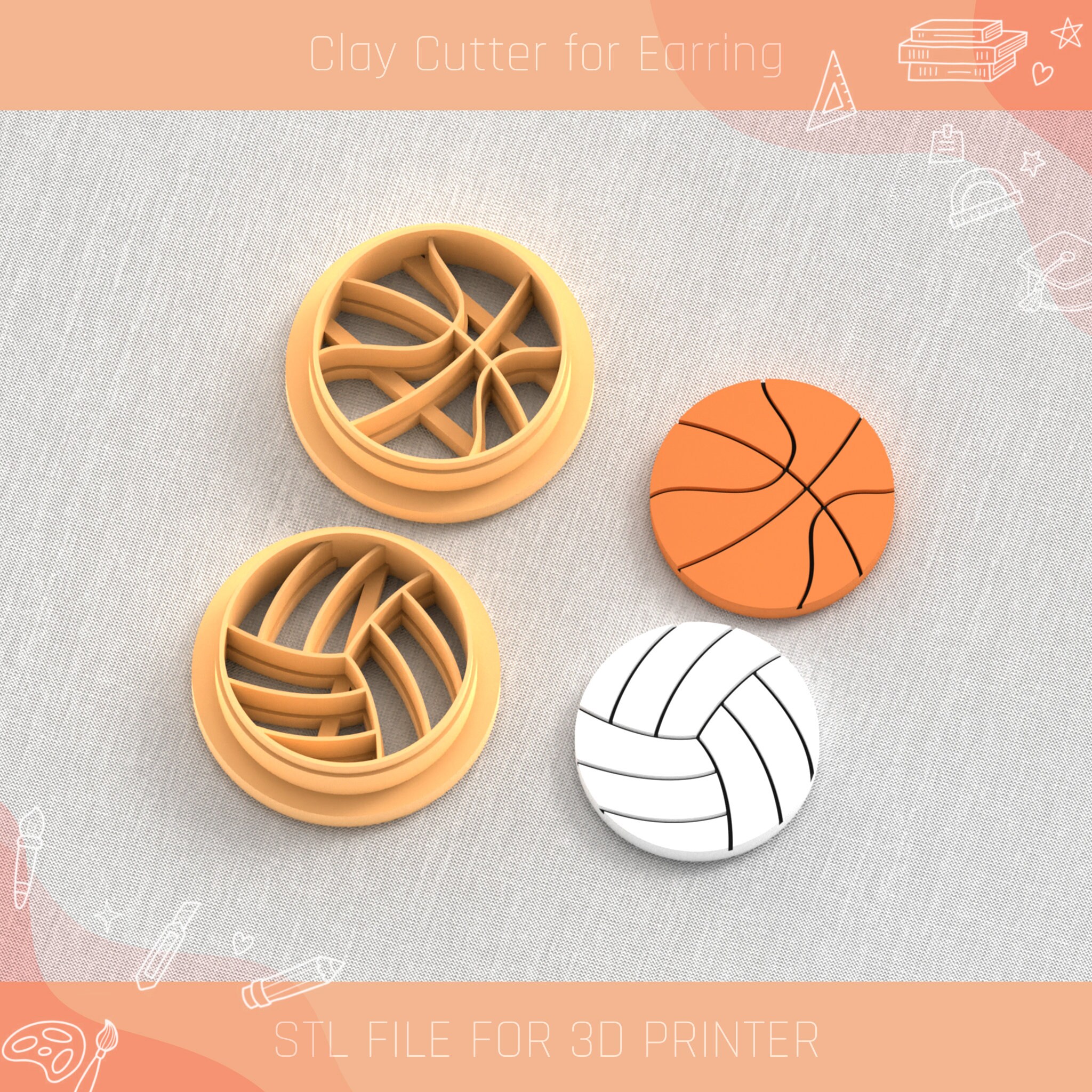 Katrilee Polymer Clay Earring Making Craft Kit, Make Your Own DIY Gift, at  Home Crafting Hobby, Clay Mould, Self Care Positivity, Activity 