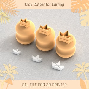 Paper Boat Mini Clay Cutter 3 Sizes | Summer Mini Clay Cutters | Micro Cutters | Earring Making | Digital File