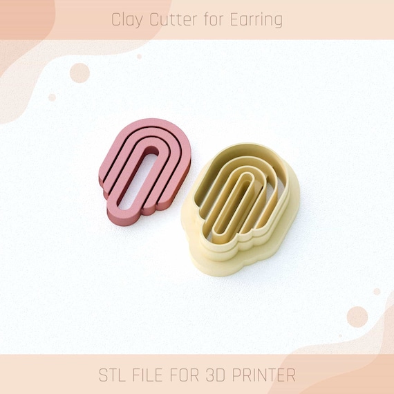 Arch C Clay Cutter, Polymer Clay Cutter, 3D Printer STL, 5 Sizes, Digital STL File