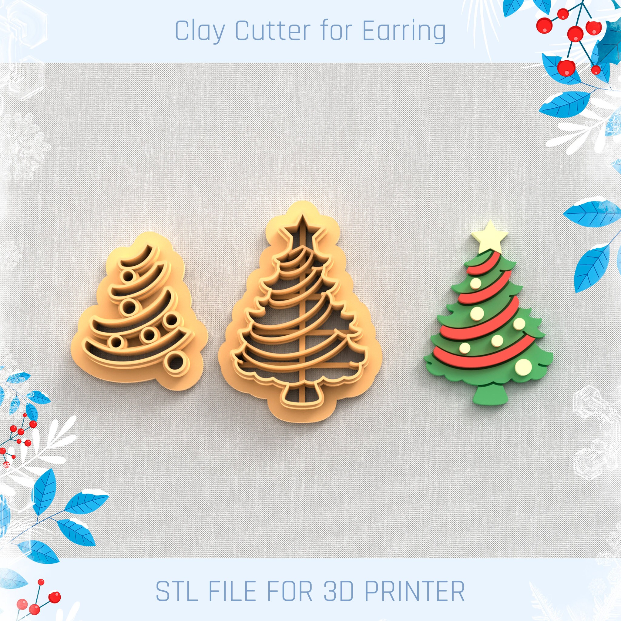 Toy Tree Cutter Christmas Tree With Toys Clay Cutter, Winter Earring Cutters, Christmas ...