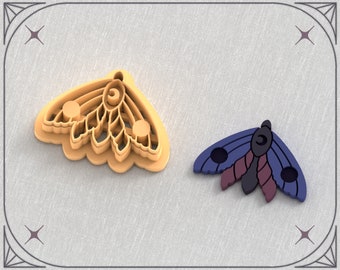 Moth Clay Cutter, Mystical Clay Cutter, 5 Sizes, STL Earring, Digital STL File