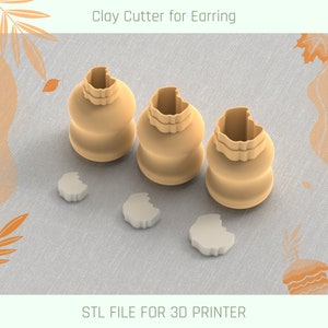 Cookie Polymer Clay Cutter, Tiny Cutters, Micro Clay Cutters, 3 Sizes, Digital File