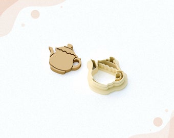 Teapot Clay Cutter: Polymer Clay, 5 Sizes (Digital STL File)